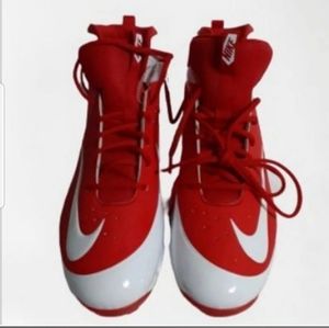 Nike Alpha Huarache Fastflex Red Baseball Cleats [923429-611] Size 14.